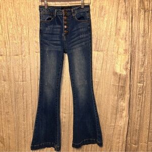 Risen LA Jeans Boho 90’s Flare Wide {Size 3, 26” W} Style RDP1269 Retro